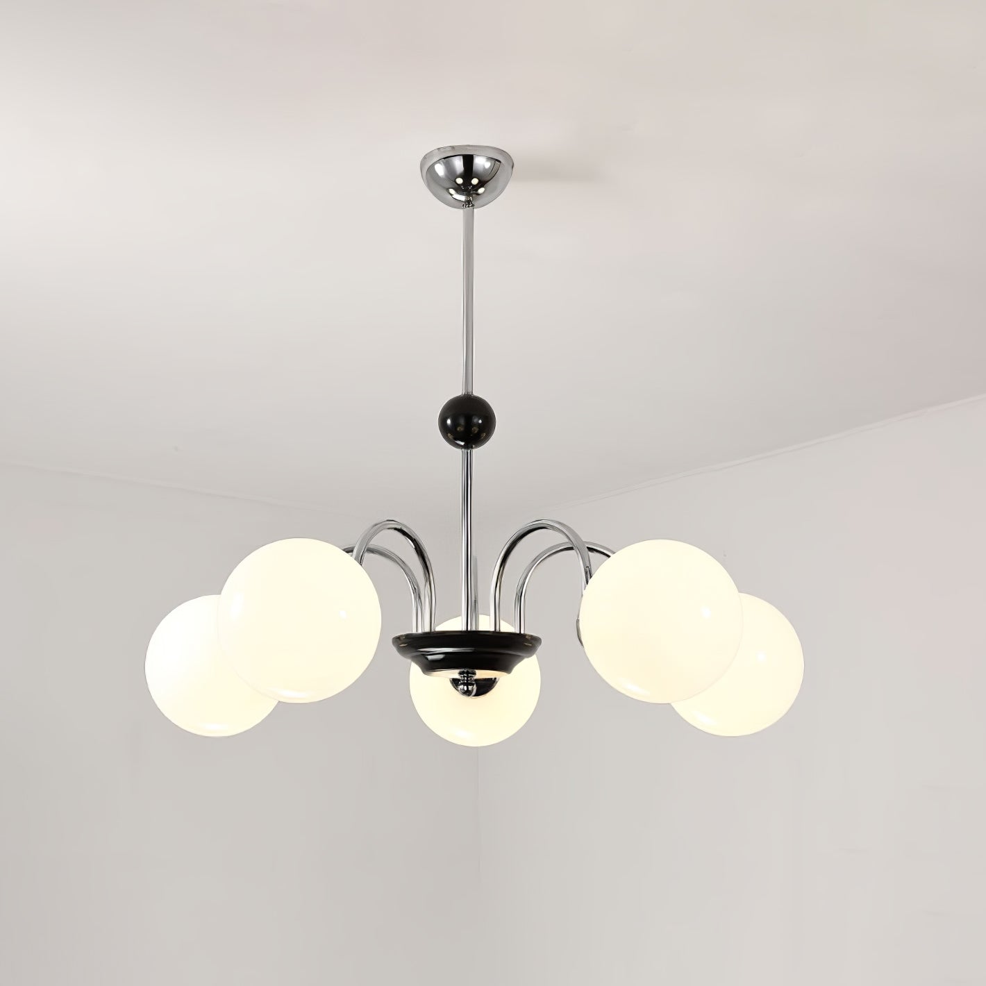 Halion Chandelier Rod Frame and White