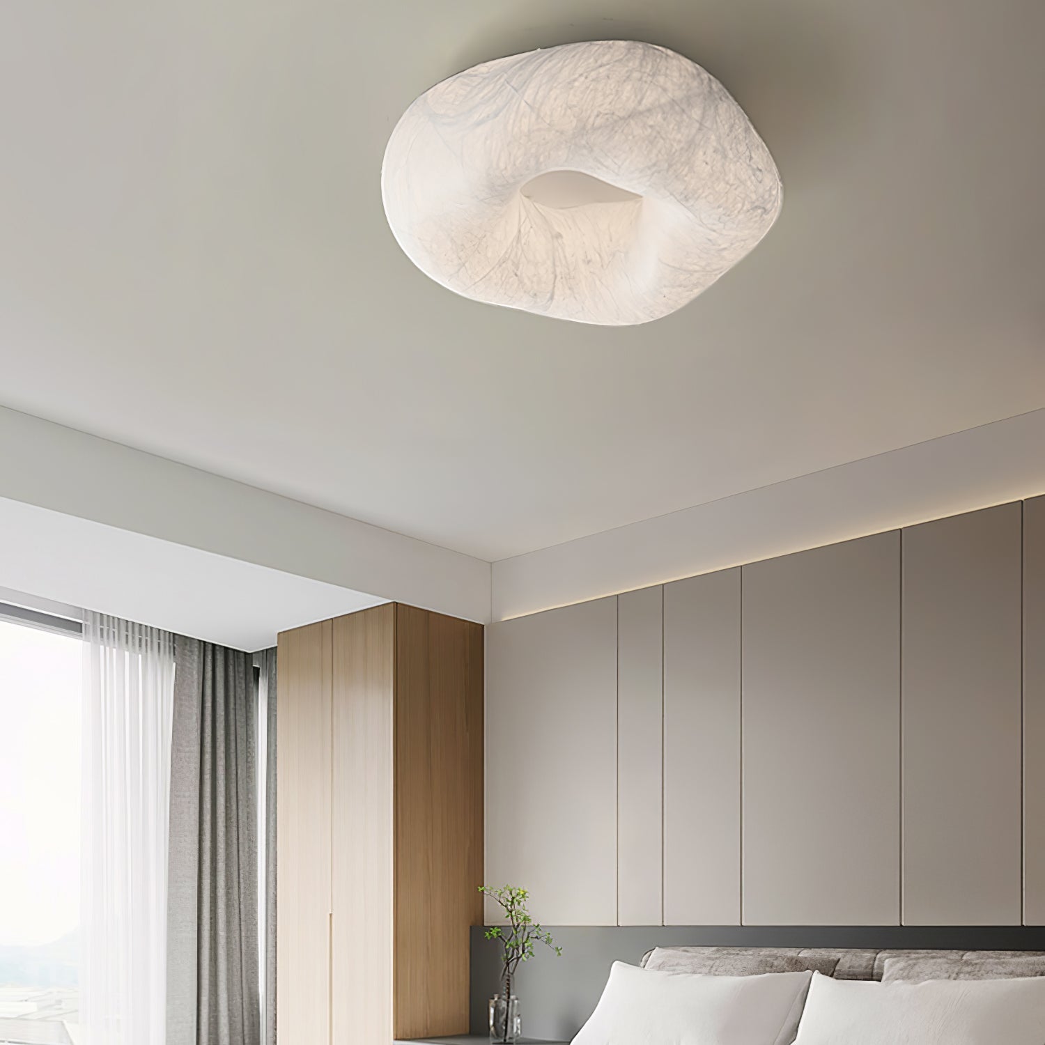 Calerelle Ceiling Lamp Cloud Shape Silk Elegant