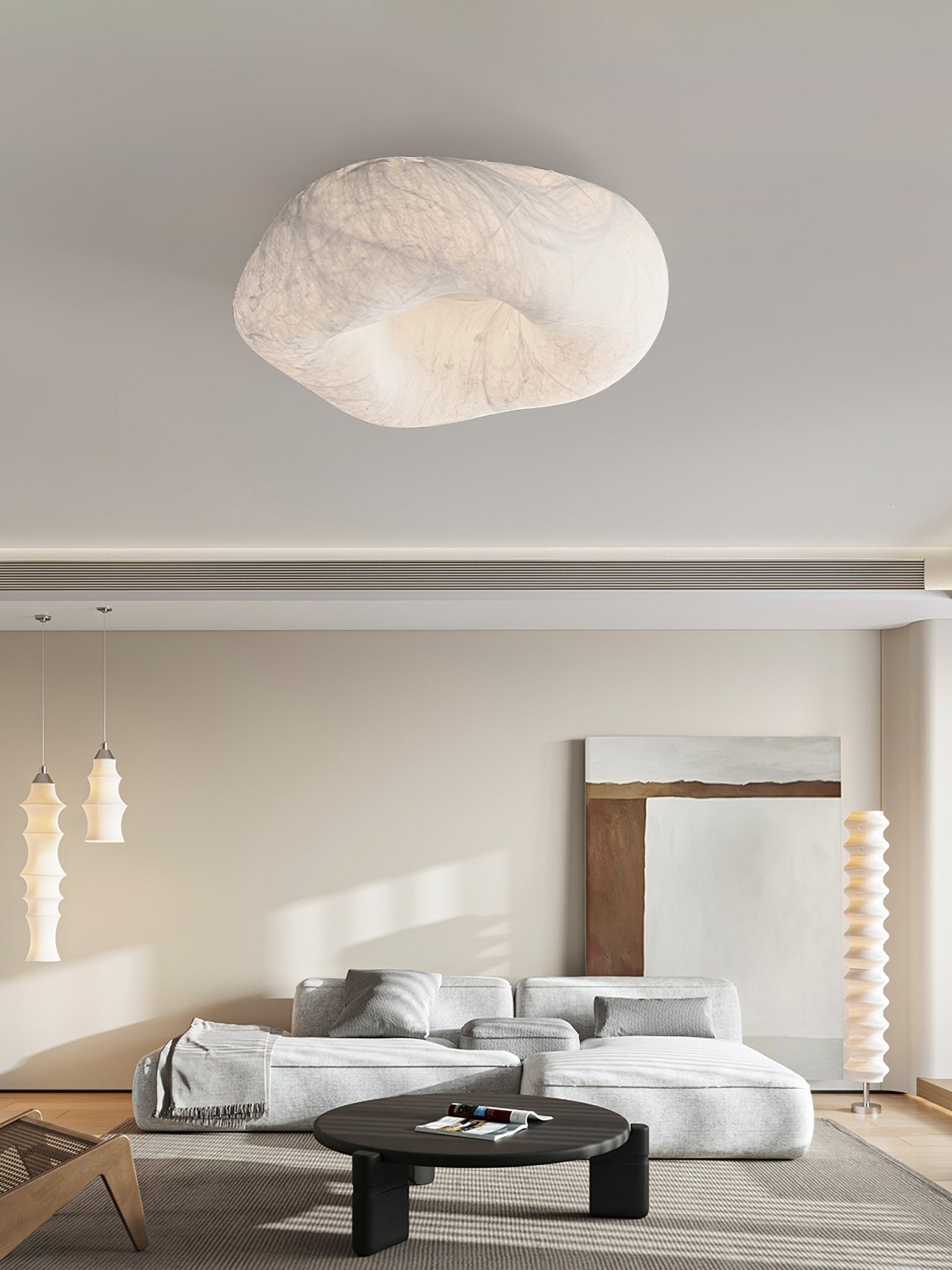 Calerelle Ceiling Lamp Cloud Shape Silk Elegant