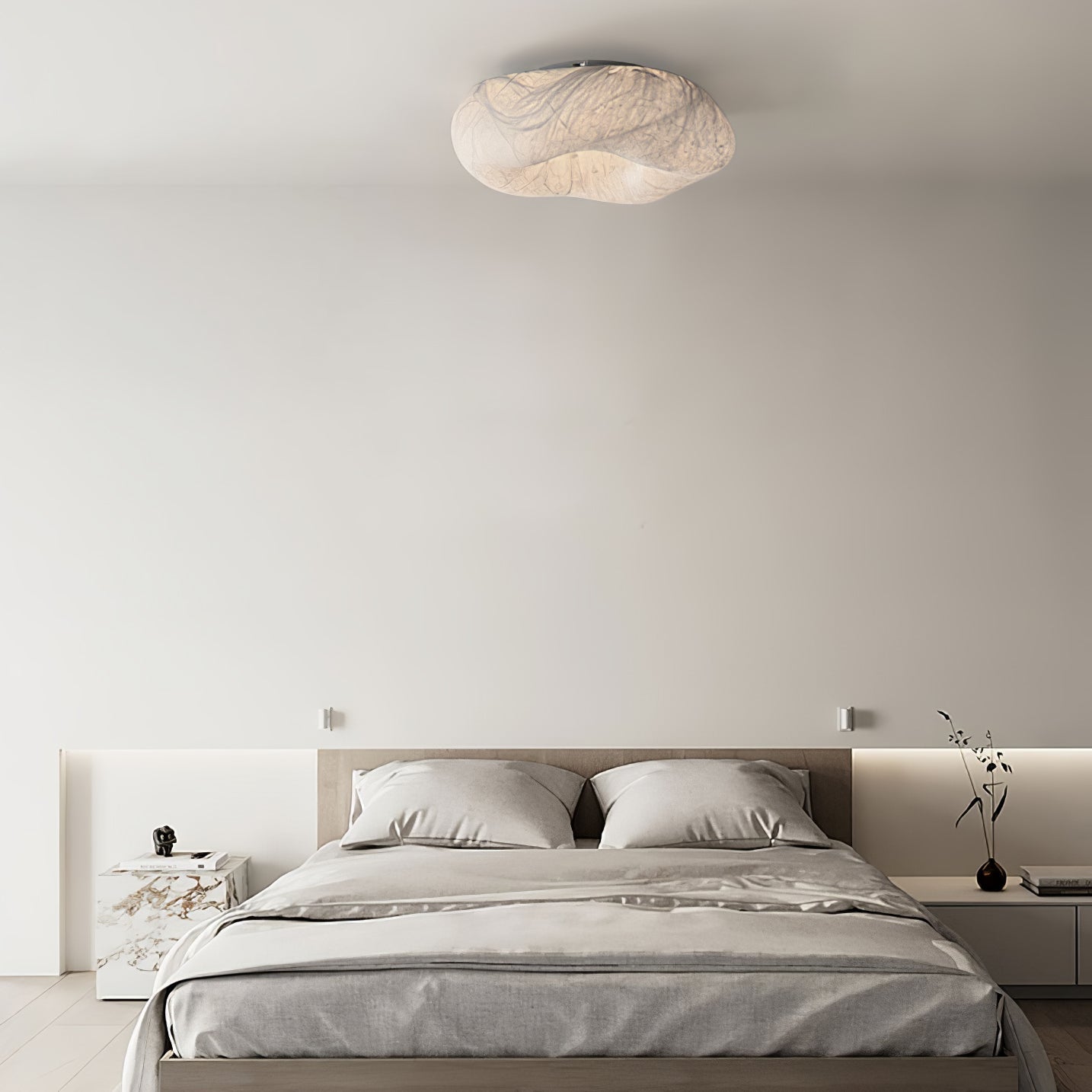 Calerelle Ceiling Lamp Cloud Shape Silk Elegant
