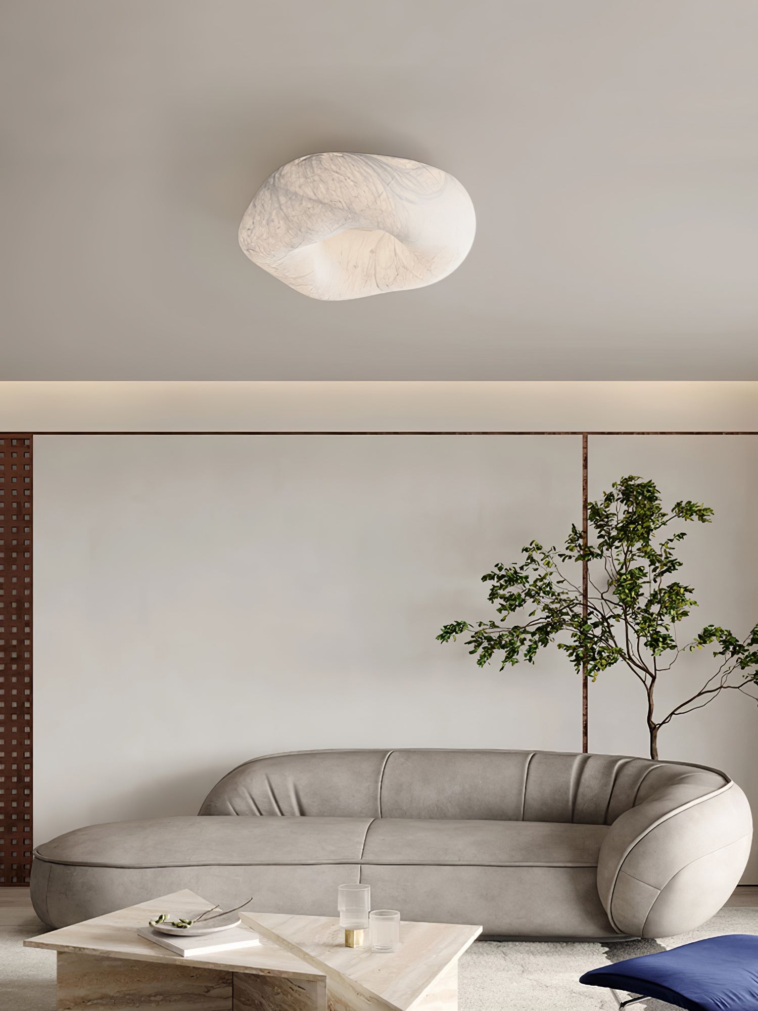 Calerelle Ceiling Lamp Cloud Shape Silk Elegant
