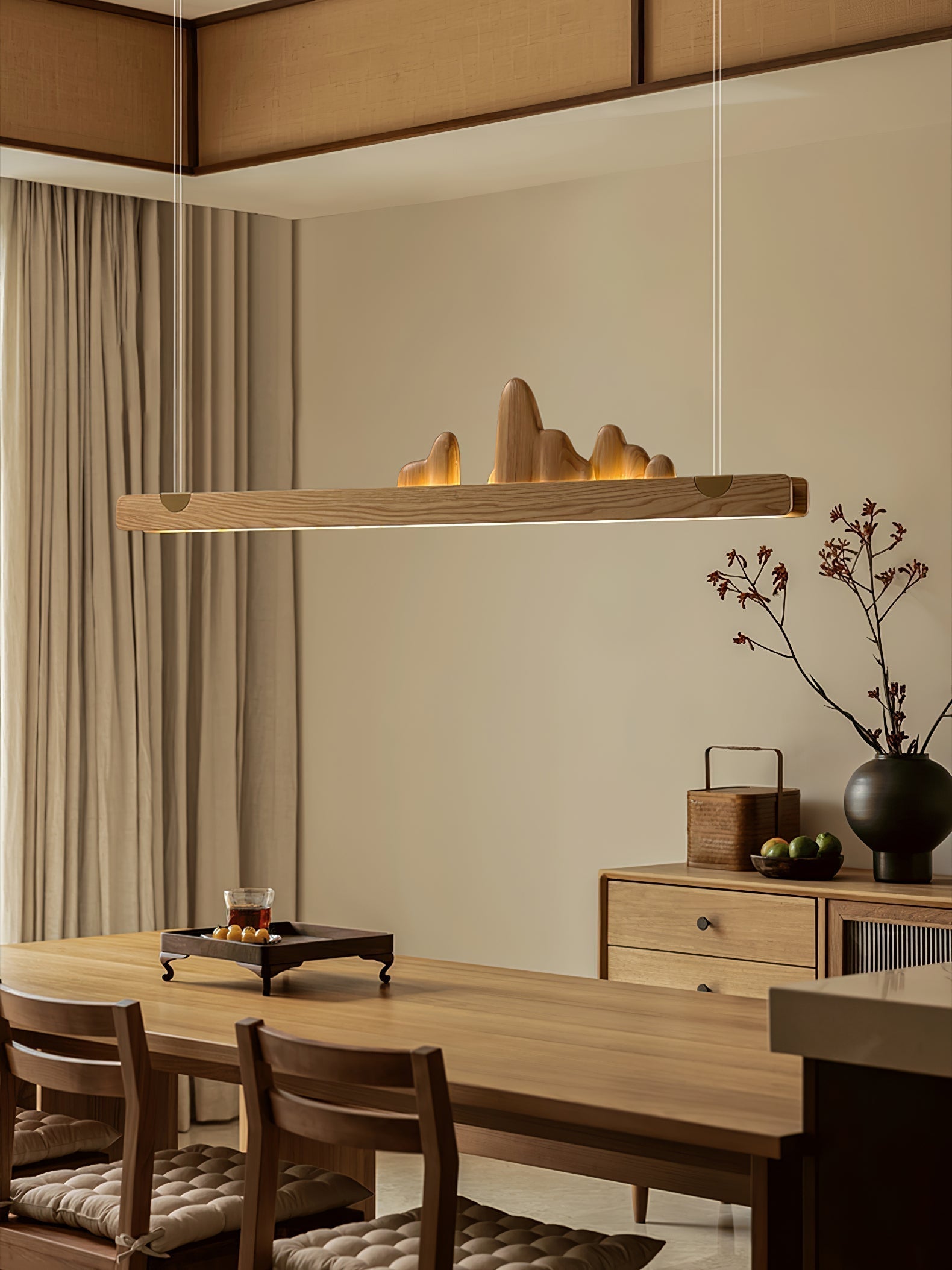 Elvaaine Modern Wood Pendant Light