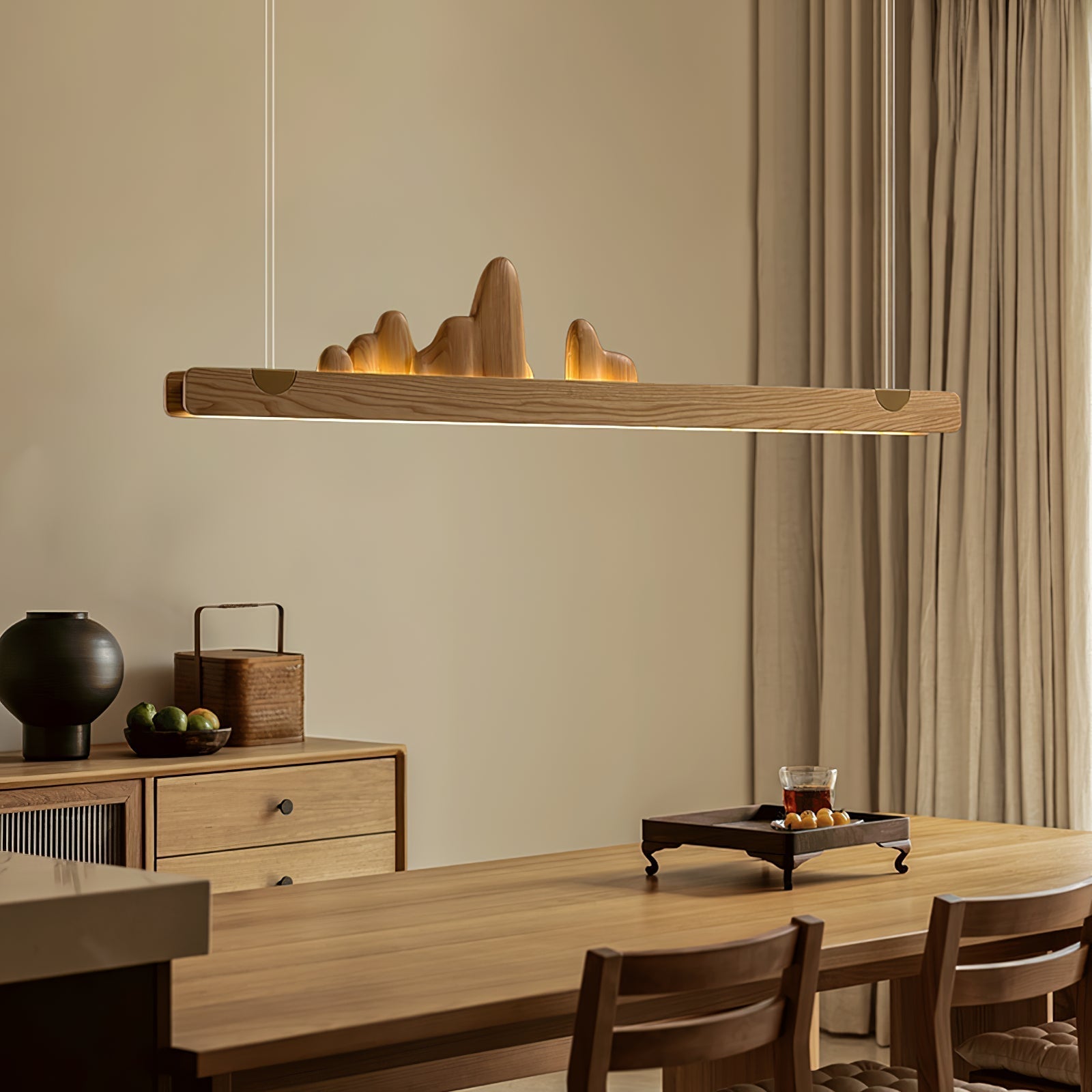Elvaaine Modern Wood Pendant Light