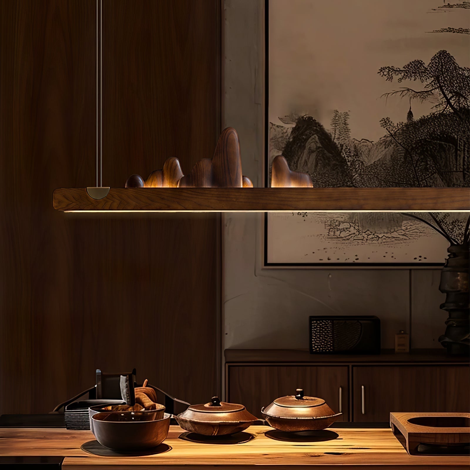 Elvaaine Modern Wood Pendant Light