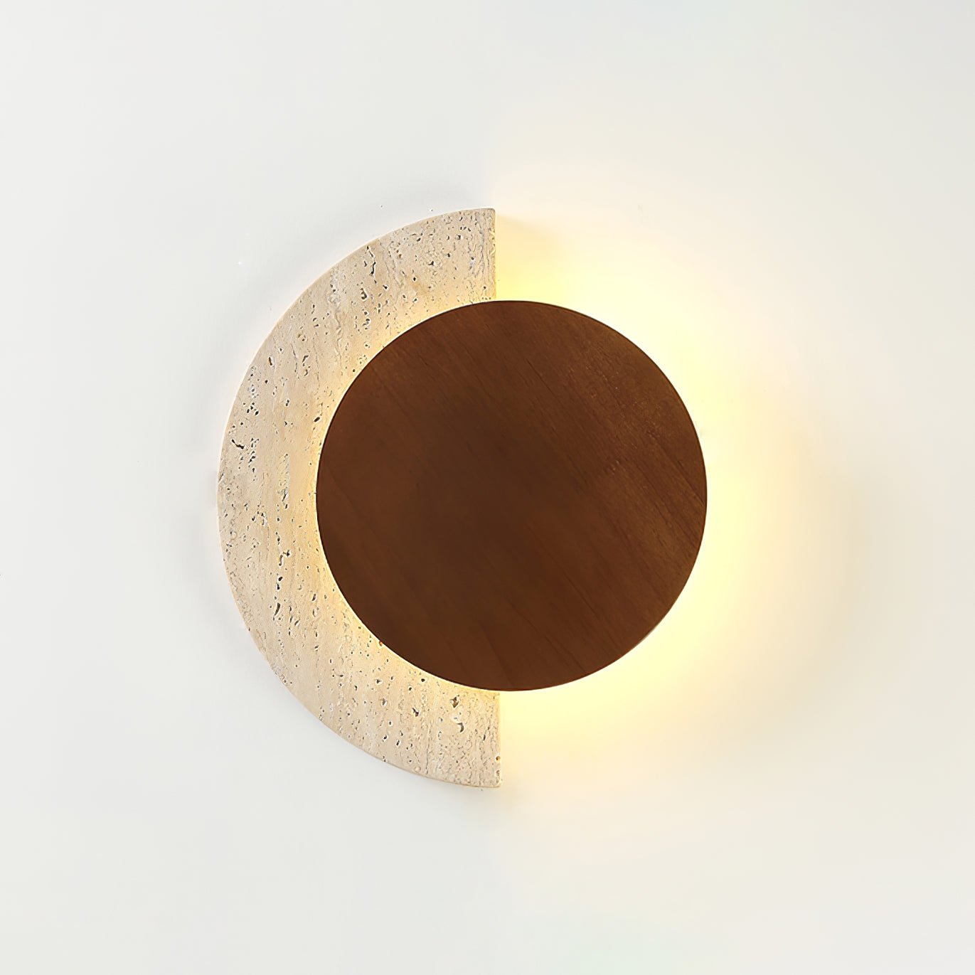 Coraeen Half-Moon Travertine Wall Light