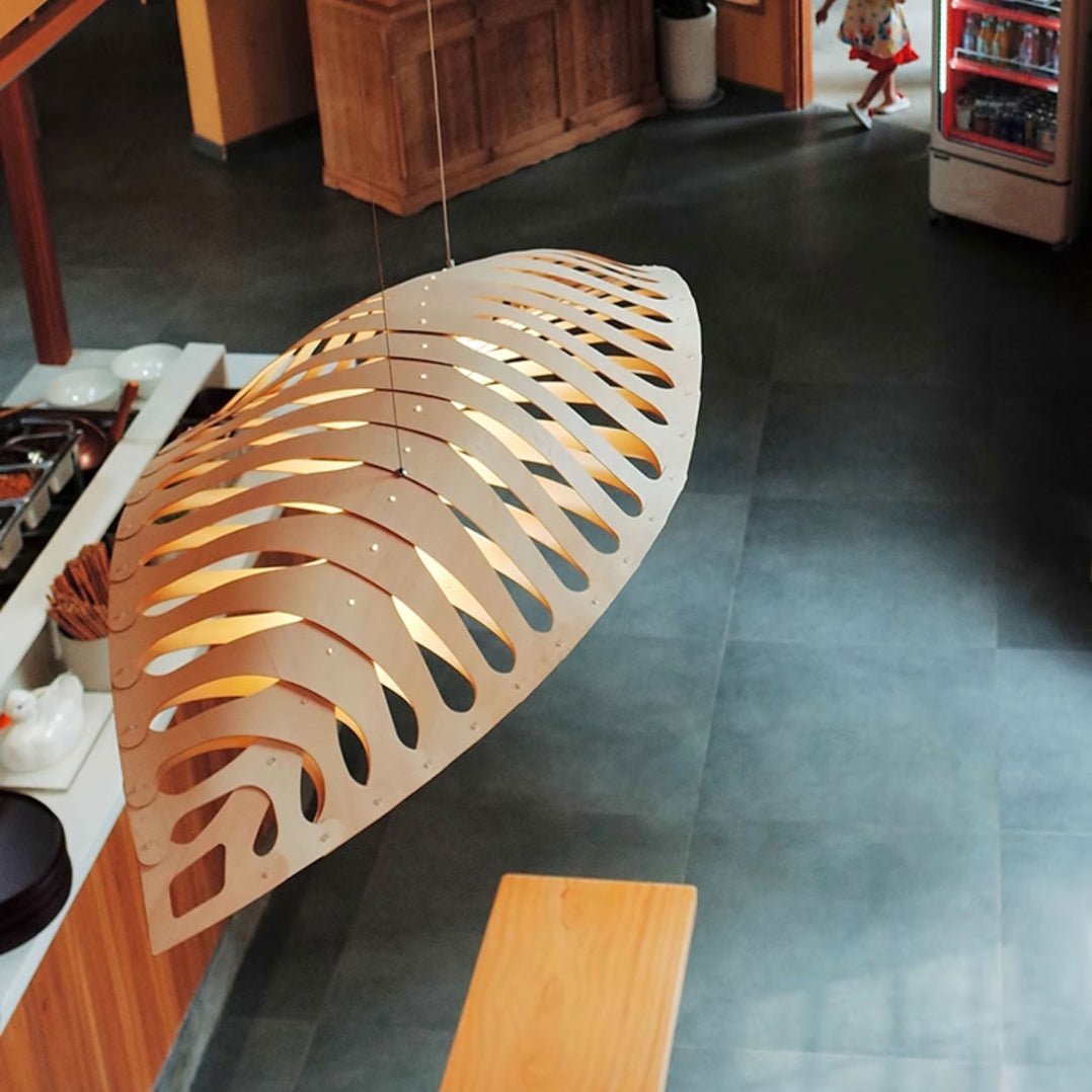 Veliren Leaf Wood Pendant Light