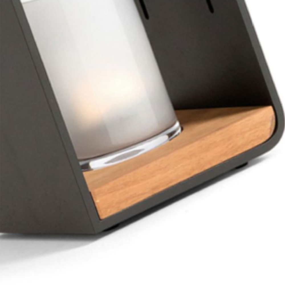Ray Minimalist Metal Cuboid Candle Outdoor Floor Light