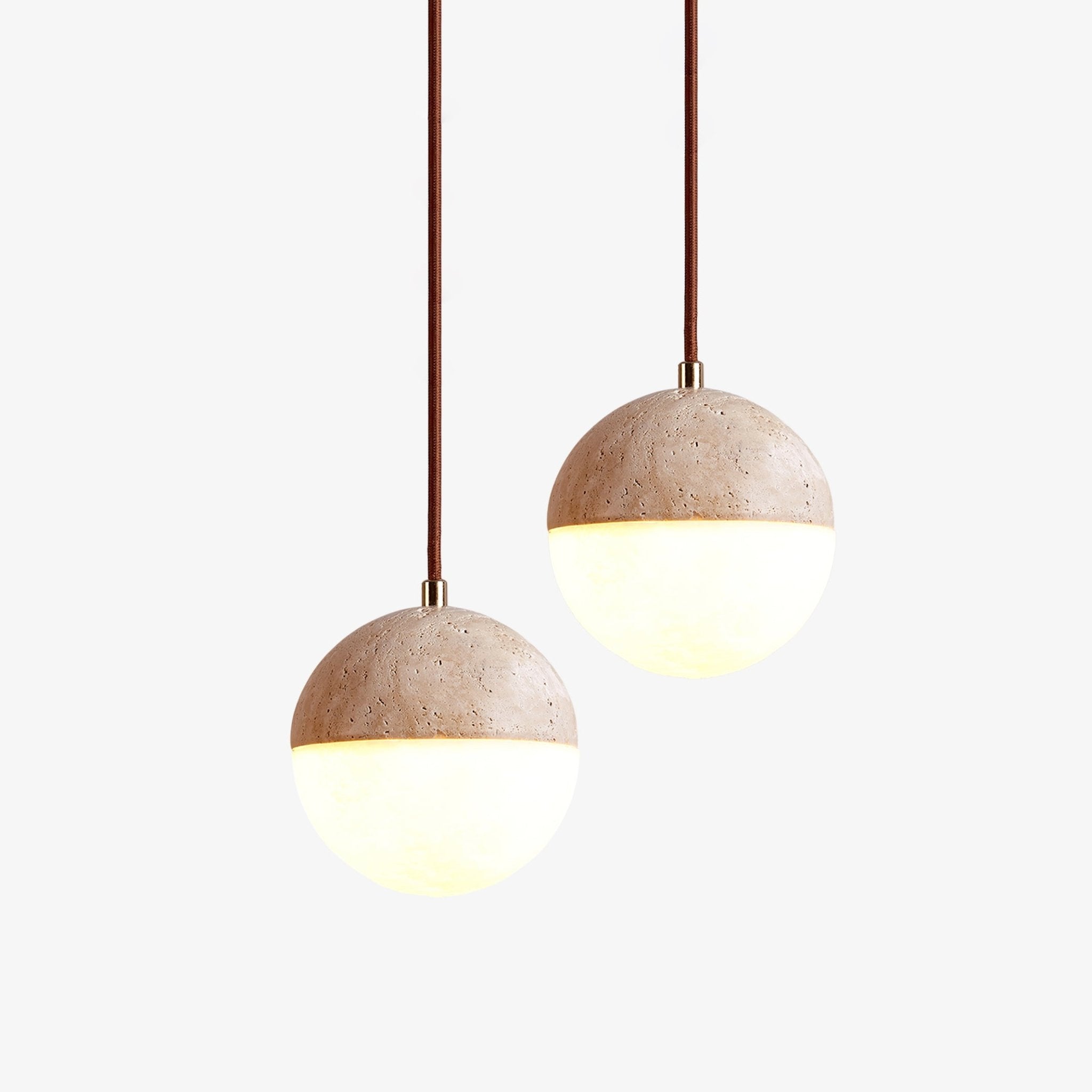 Soren Minimalist Travertine Pendant Light