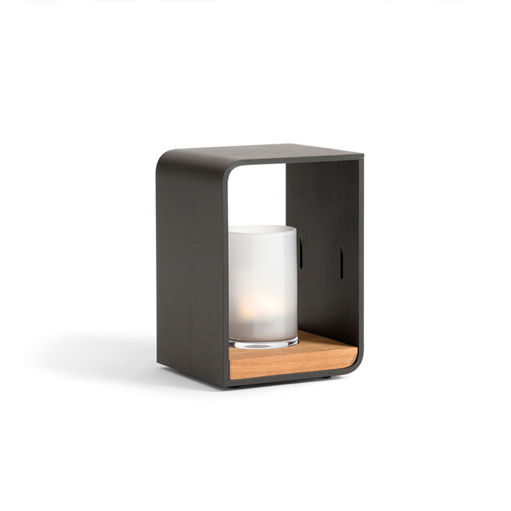 Ray Minimalist Metal Cuboid Candle Outdoor Floor Light
