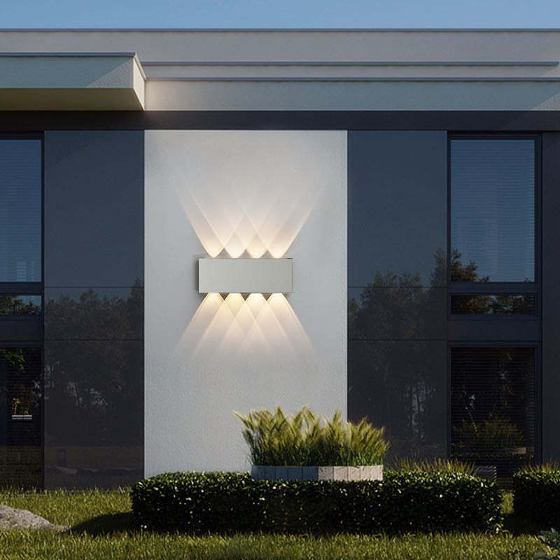 Ray Modern Rectangular Outdoor Wall Lamp Water-Wave