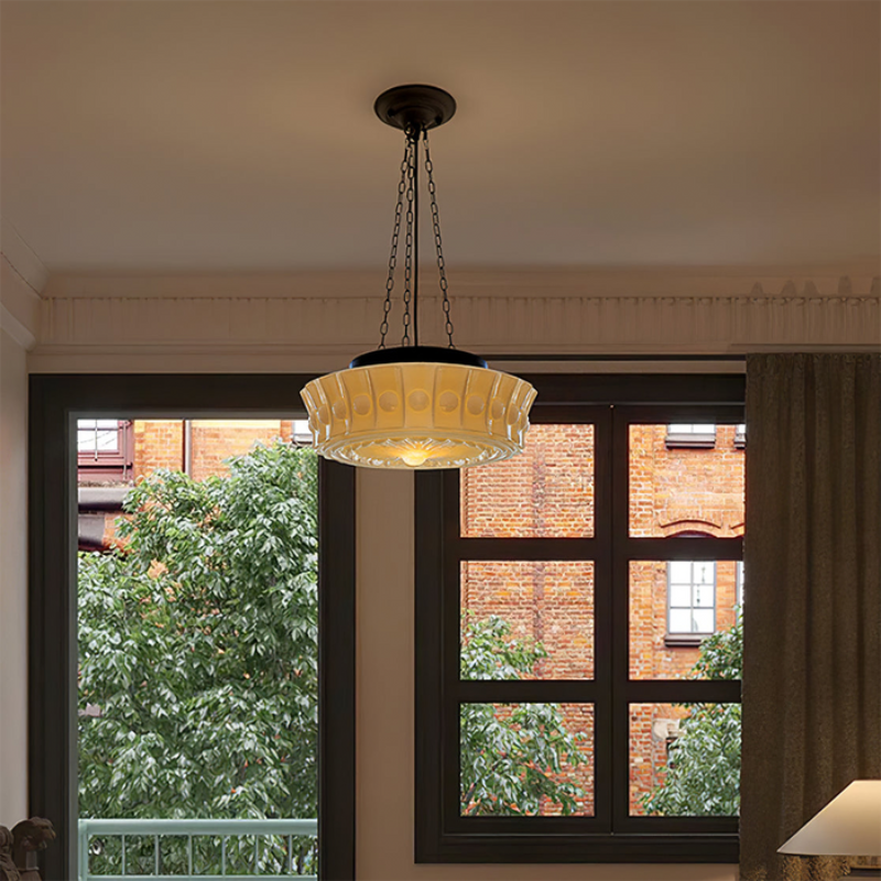 Valentina Vintage French Country Dome Pendant Light Living Room