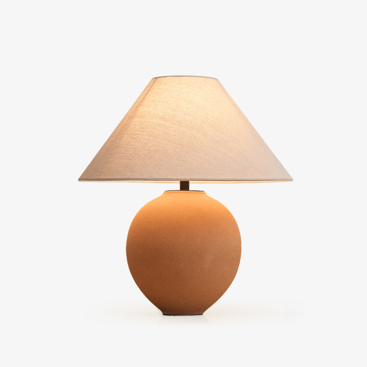 Terracotta Hued Ceramic Table Lamp