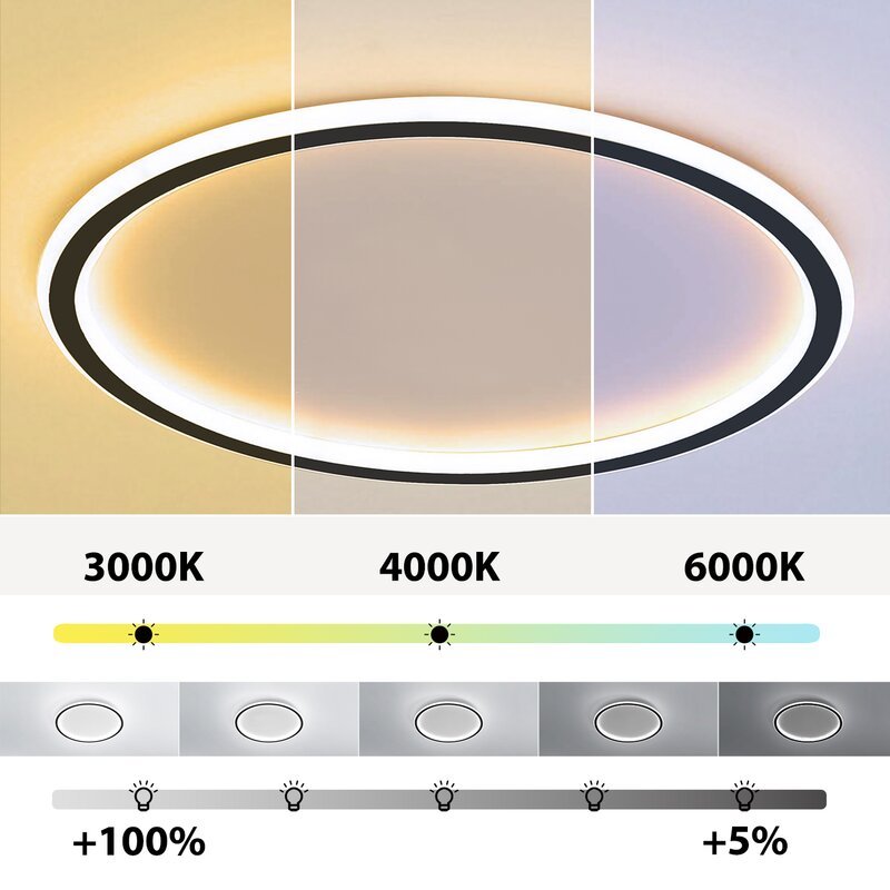 Arisha Flush Mount Ceiling Light Modern LED Round Hollow