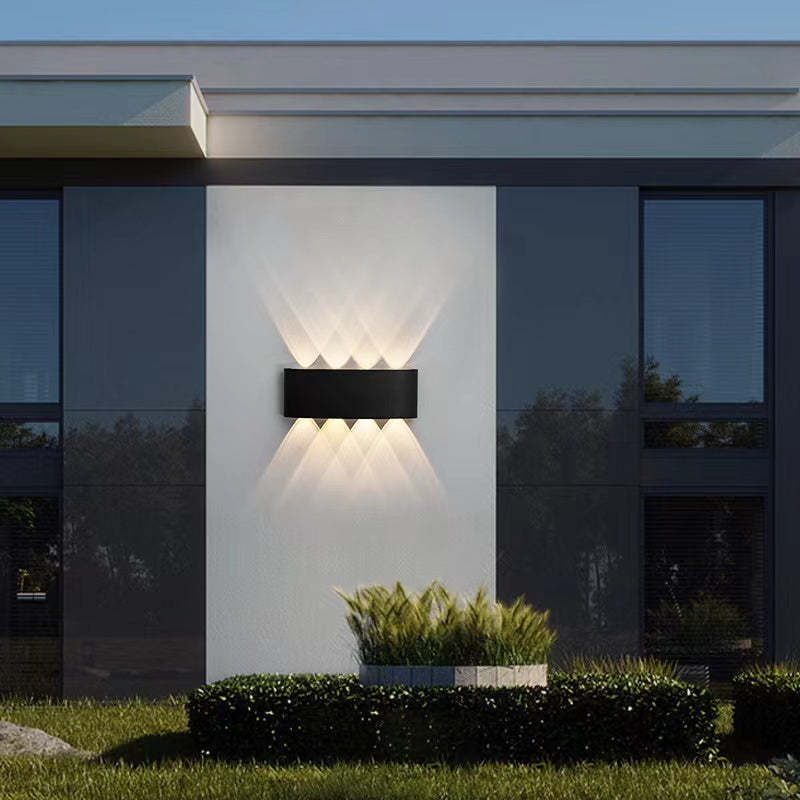 Ray Modern Rectangular Outdoor Wall Lamp Water-Wave