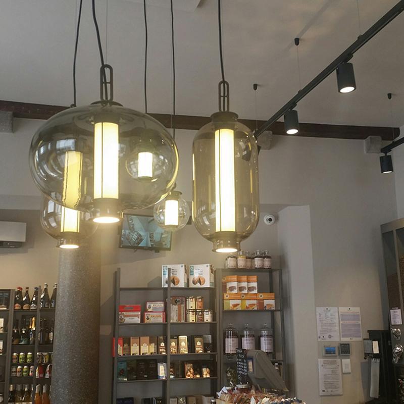 Uphaos Modern Minimalist Family Glass Pendant Light
