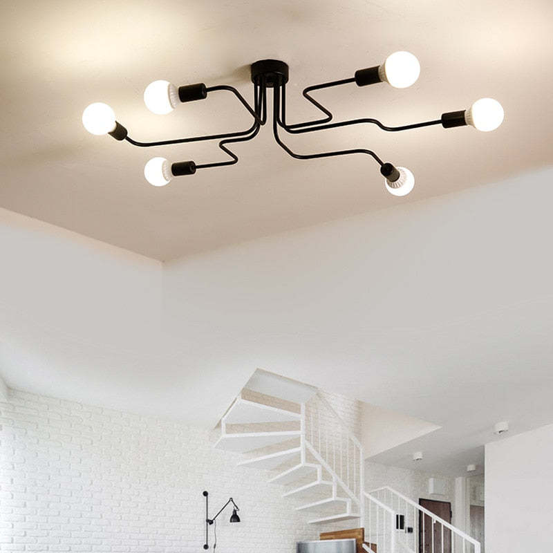 Epoch Modern Minimalist Industrial Flush Mount Ceiling Light