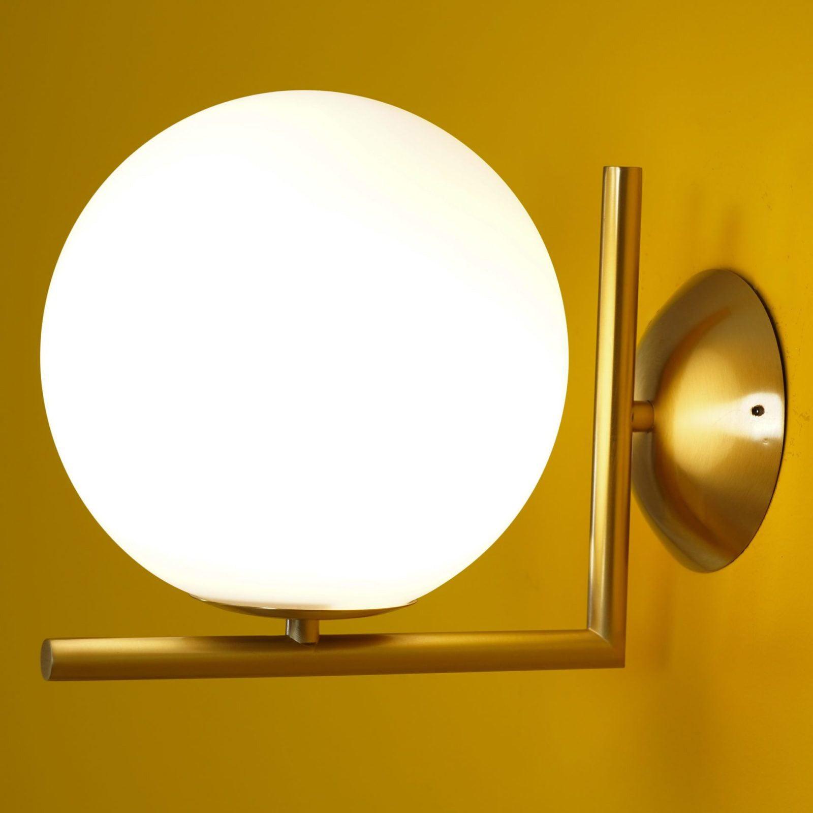 Joanna Modern Minimalist Opal Blown Glass Wall Lamp