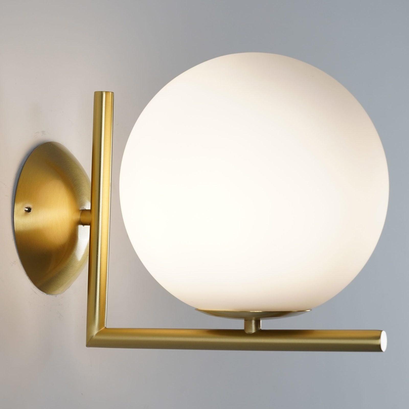 Joanna Modern Minimalist Opal Blown Glass Wall Lamp