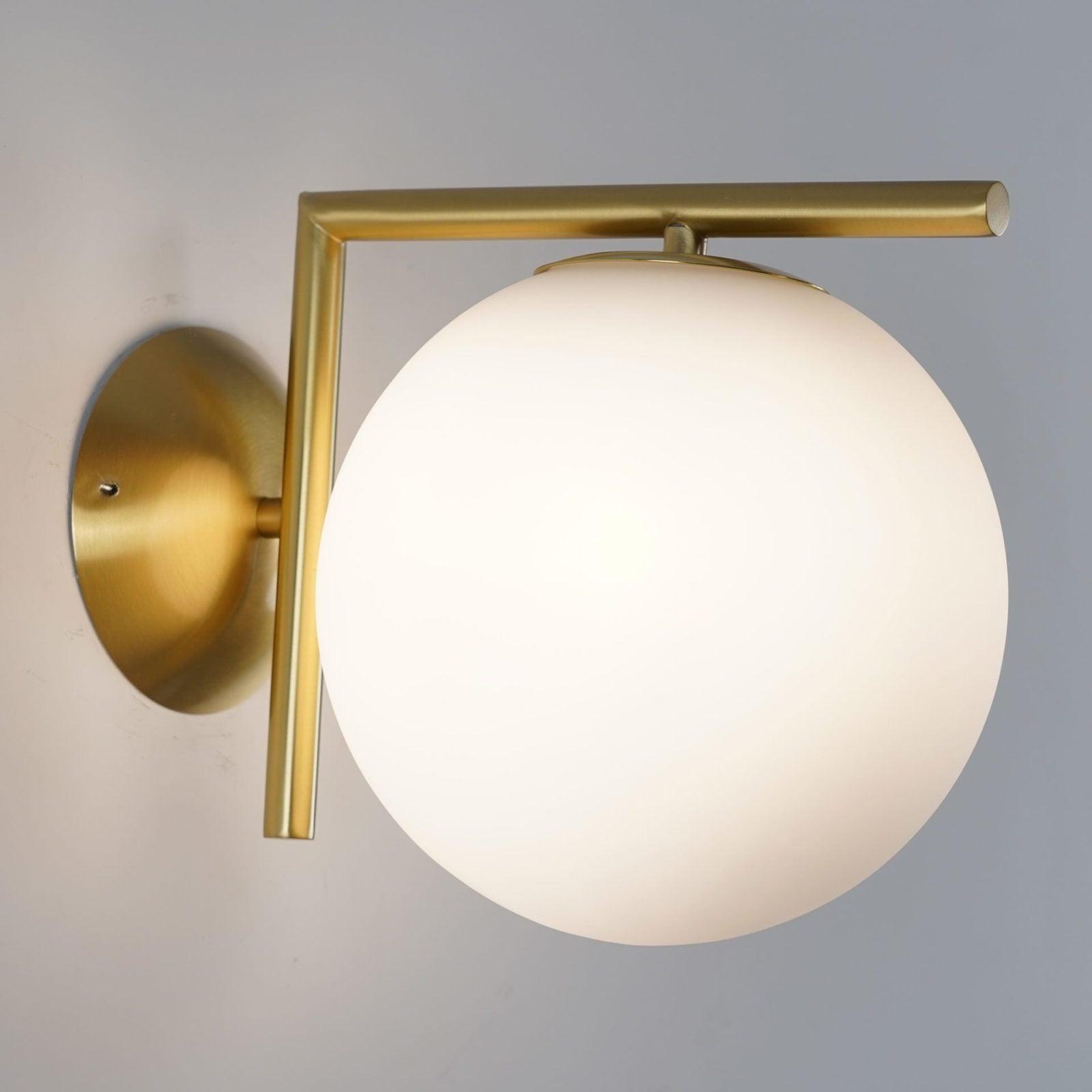 Joanna Modern Minimalist Opal Blown Glass Wall Lamp