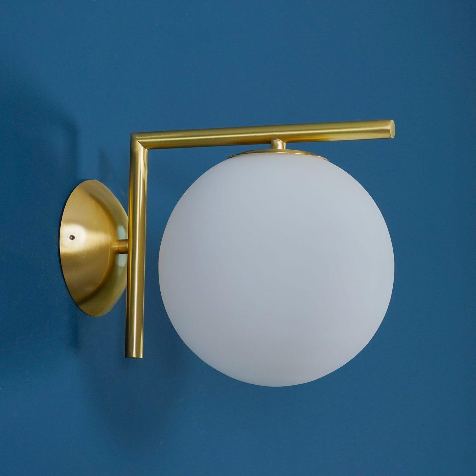 Joanna Modern Minimalist Opal Blown Glass Wall Lamp
