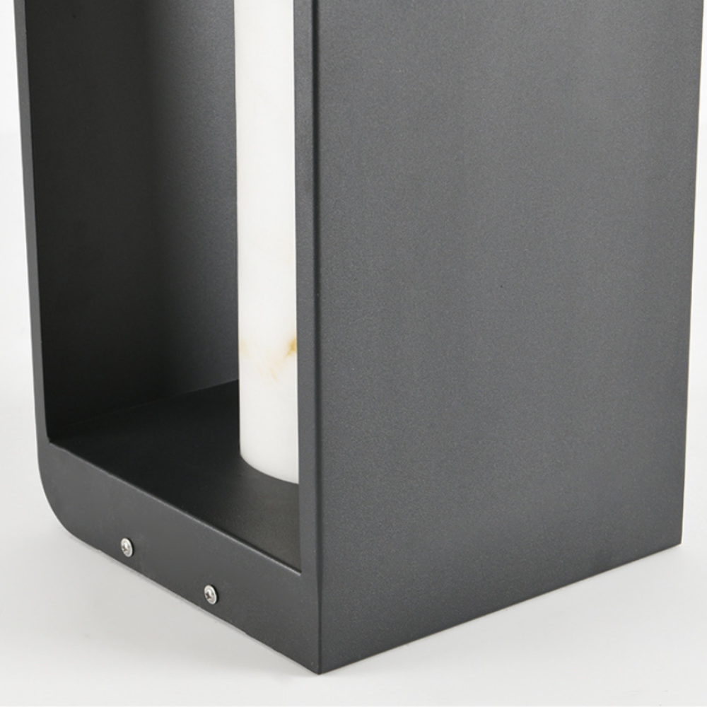 Ray Minimalist Metal Cuboid Candle Outdoor Floor Light
