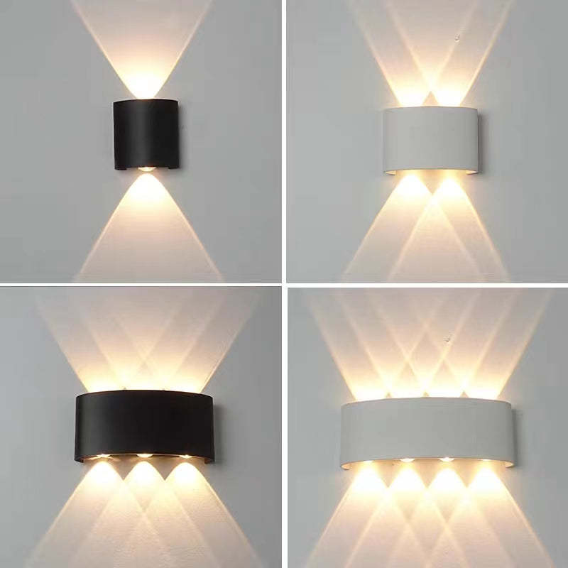 Ray Modern Rectangular Outdoor Wall Lamp Water-Wave