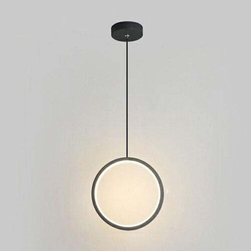 Arisha Modern Minimalist LED Hanging Pendant Lights Black White Bedroom