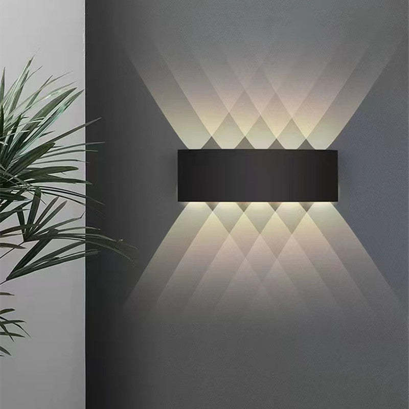 Ray Modern Rectangular Outdoor Wall Lamp Water-Wave