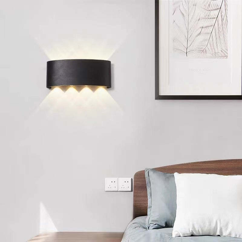 Ray Modern Rectangular Outdoor Wall Lamp Water-Wave