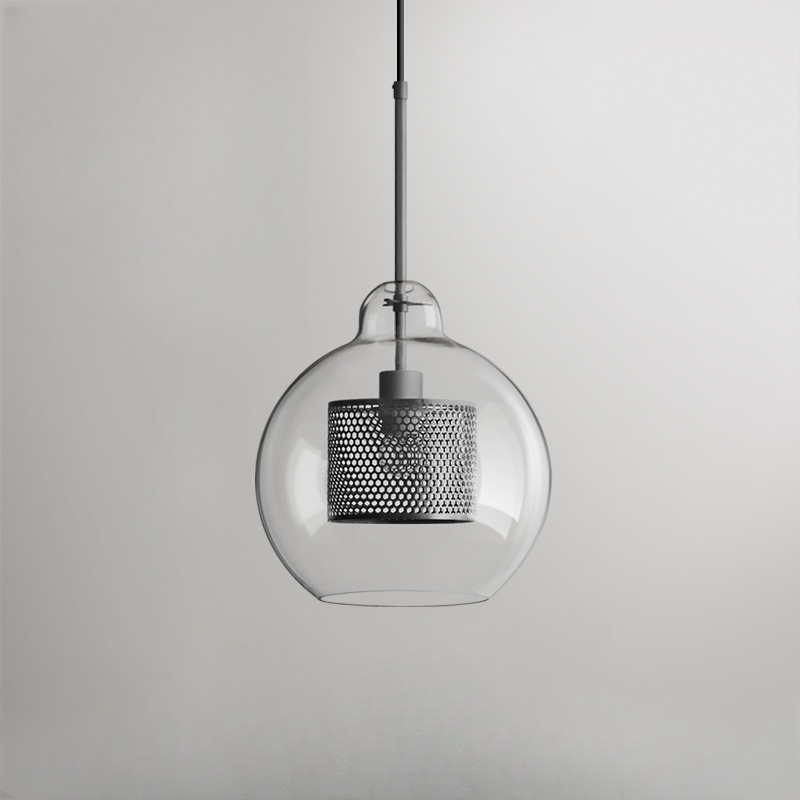 Arisha Golden Pendant Light, /Glass, Globe/Cylindric