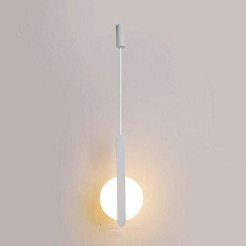 Arisha Modern Minimalist LED Hanging Pendant Lights Black White Bedroom