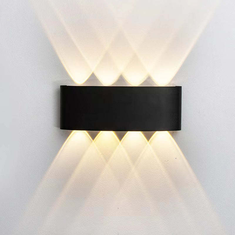 Ray Modern Rectangular Outdoor Wall Lamp Water-Wave