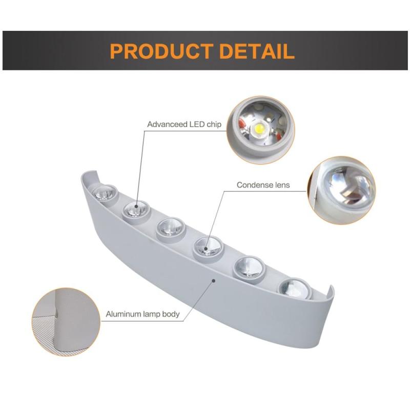 Ray Modern Rectangular Outdoor Wall Lamp Water-Wave
