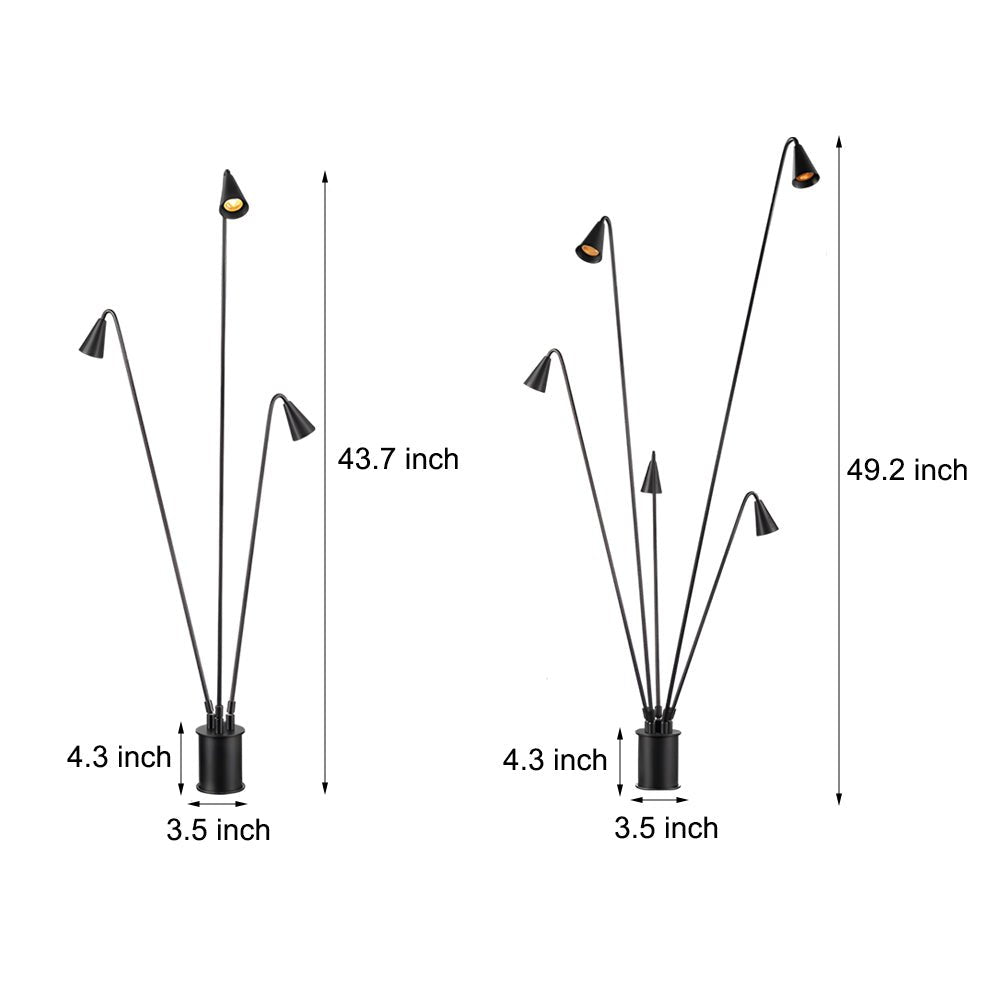 Esmeralda Classic Industrial Multi-Head Metal Floor Lamp