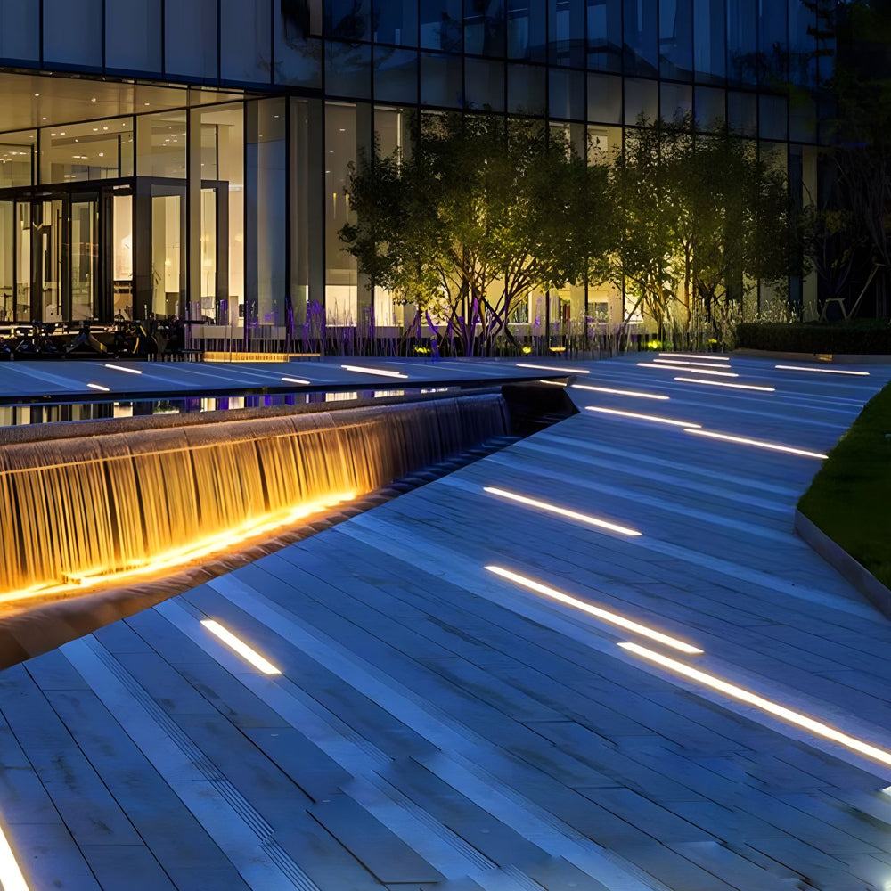 Elena LED Long Strip Minimalist Aluminum Outdoor Lights