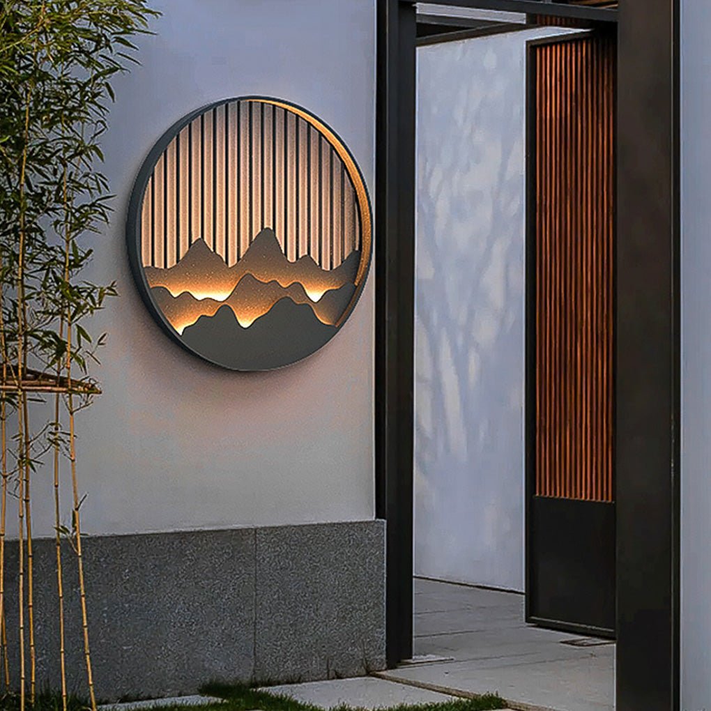Oriel Creative Balcony Landscape Metal Outdoor Wall Sconces