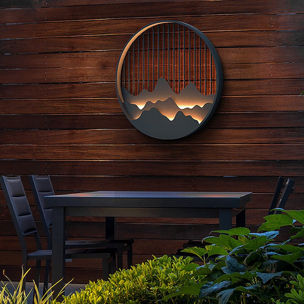 Oriel Creative Balcony Landscape Metal Outdoor Wall Sconces