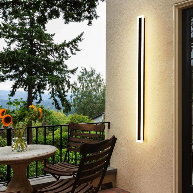 Arisha Radiation Linear Acrylic Outdoor Wall Lamp Garden Corridor