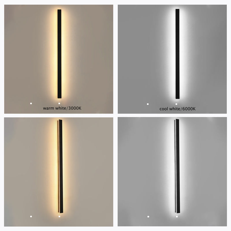 Arisha Ripple Minimalist Linear LED Outdoor Wall Lamp Garden Corridor Balcony