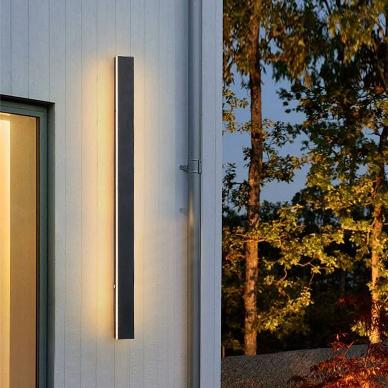 Arisha Ripple Minimalist Linear LED Outdoor Wall Lamp Garden Corridor Balcony
