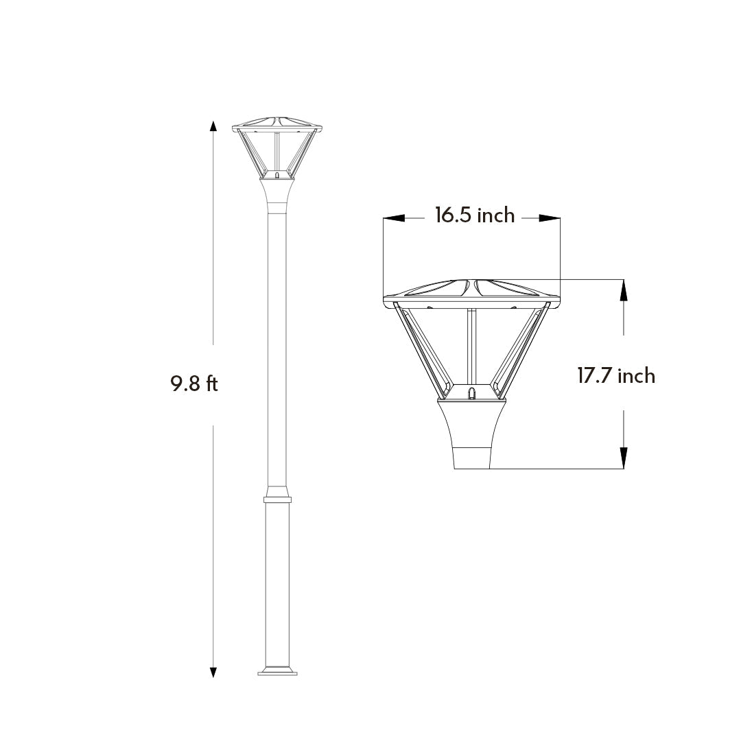 Sparng Minimalist LED Aluminum Outdoor Post Lights