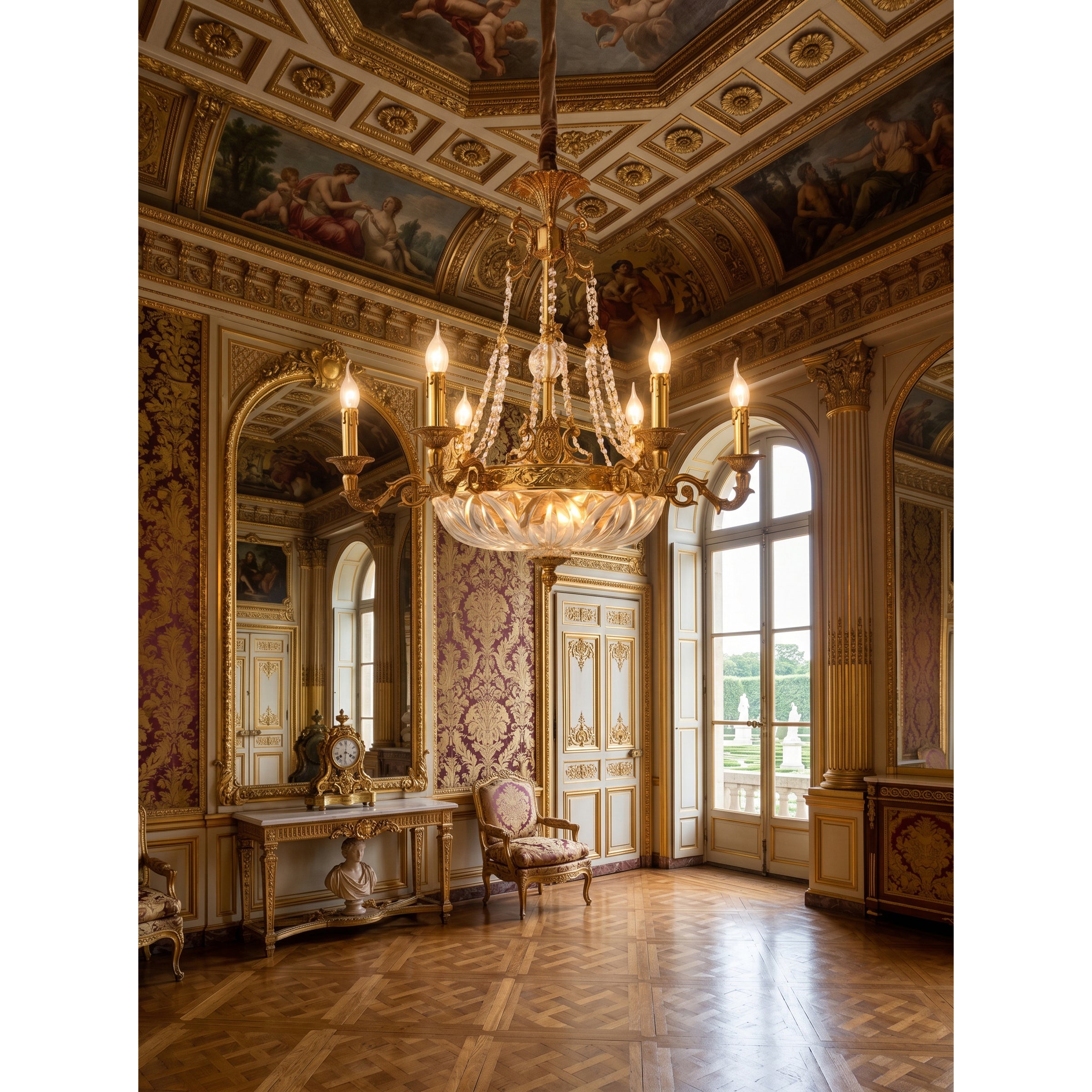 Bellview Brass Chandelier