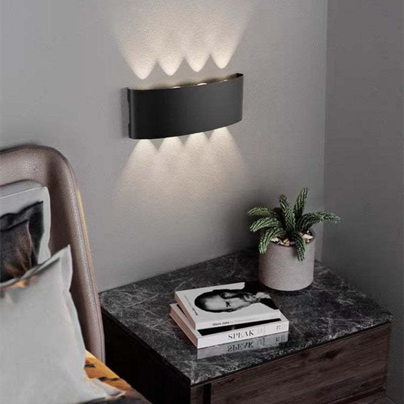 Ray Modern Rectangular Outdoor Wall Lamp Water-Wave