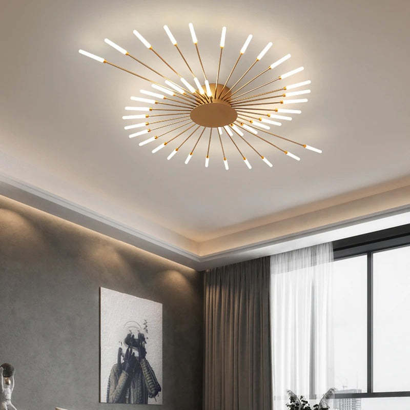 Arisha Fireworks Flush-Mount Ceiling Light Living Room
