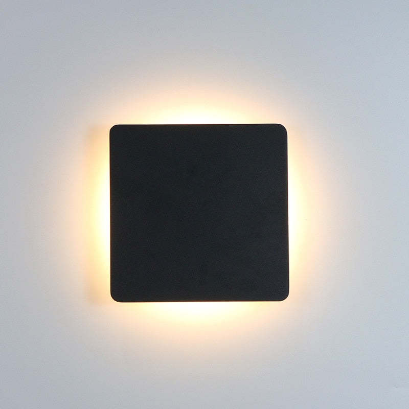 Ray Minimalist Round Square Outdoor Wall Lamp LED