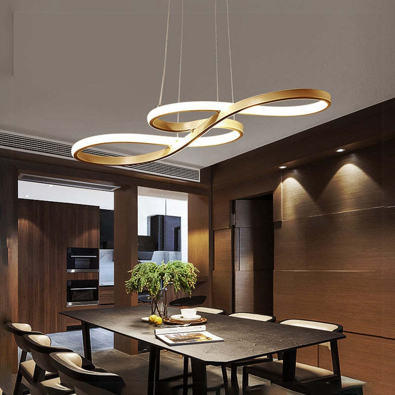 Arisha Modern Chandelier Linear Pendant Light Dining Room