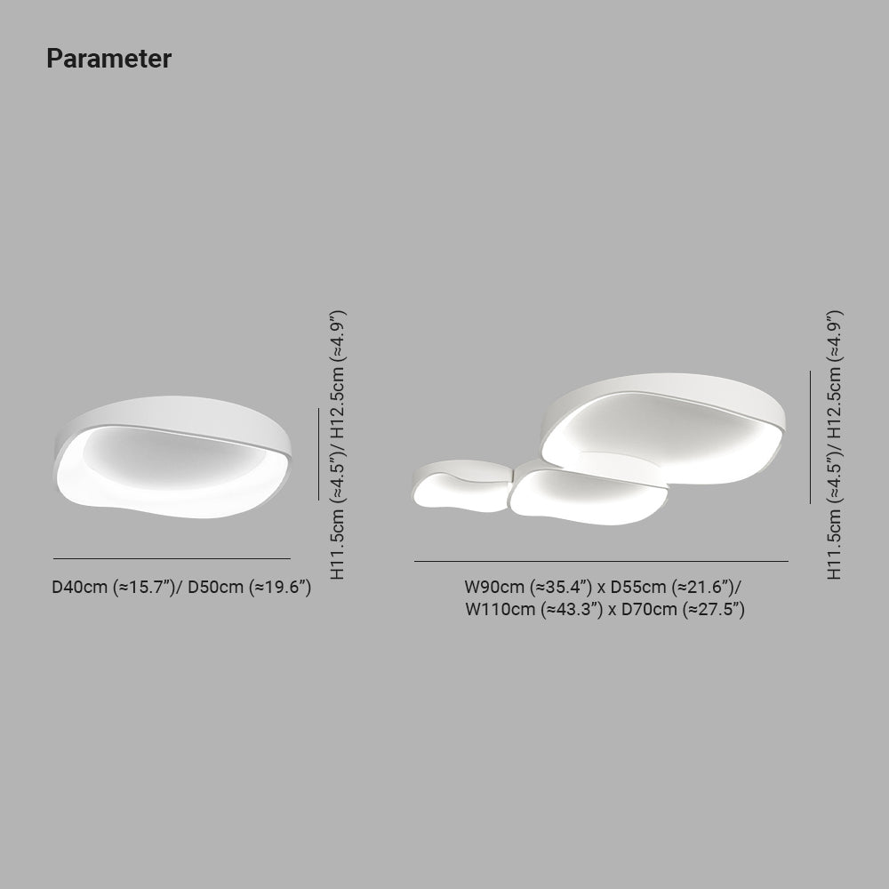Arisha Modern Wave Flush Mount Ceiling Light Living Room