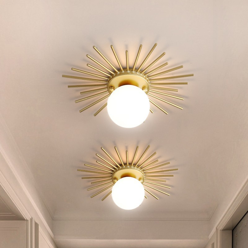 Elow Ceiling Lamp Brass Starburst Glam Modern