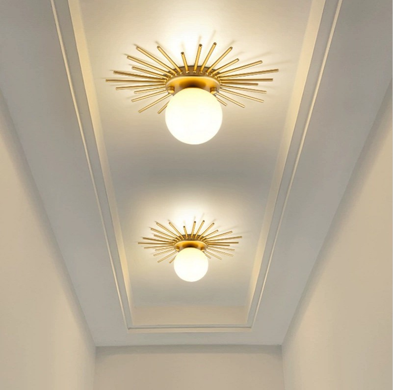 Elow Ceiling Lamp Brass Starburst Glam Modern