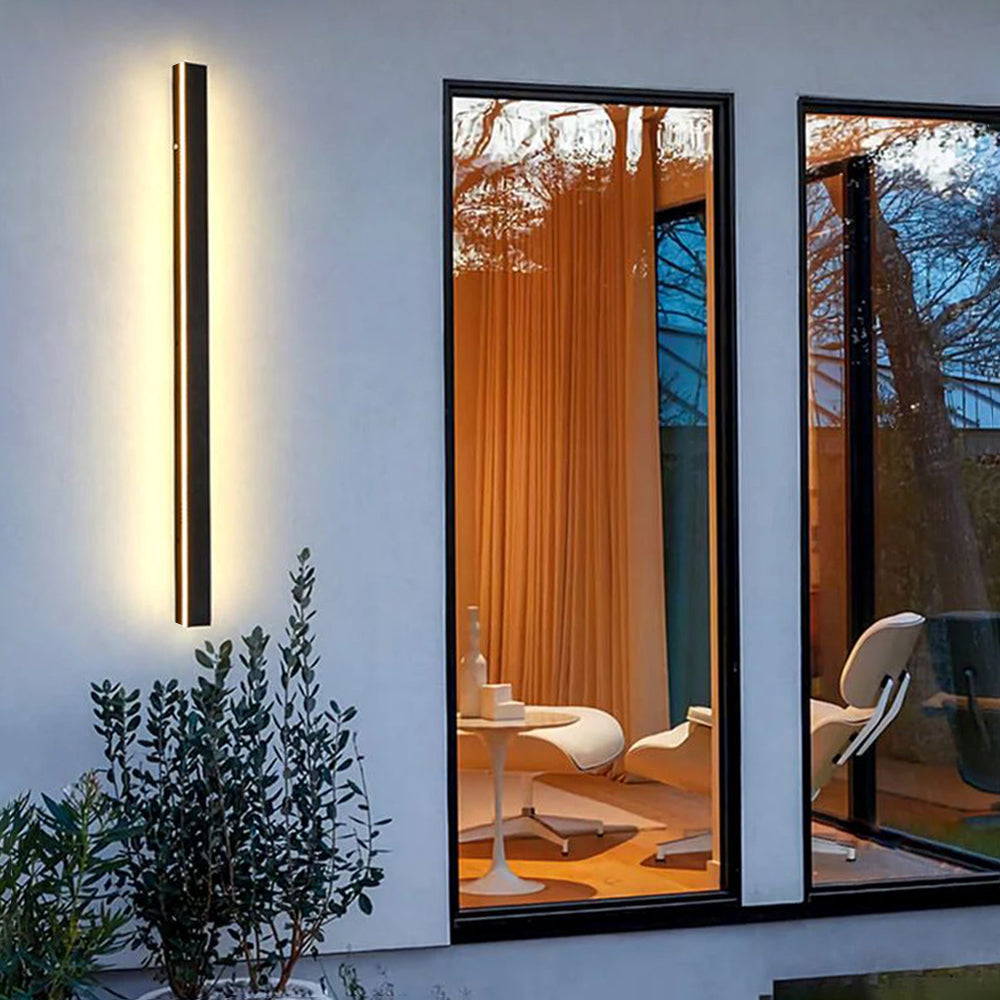 Arisha Ripple Minimalist Linear LED Outdoor Wall Lamp Garden Corridor Balcony